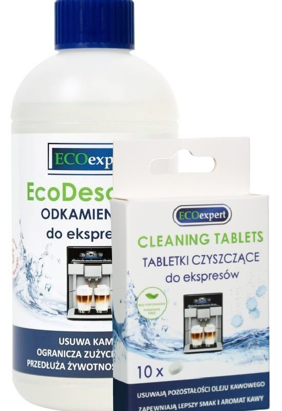 ZESTAW odkamieniacz i tabletki czyszczące do ekspresów